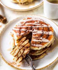 Cinnamon Roll Pancakes (Sausage Links)