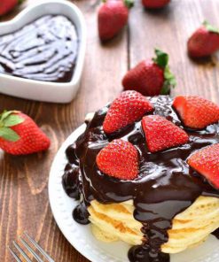 Chocolate Covered Strawberry Protein Pancakes (Sausage Links)