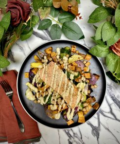 Maple Dijon Tahini Salmon