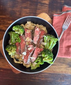 Creamy Garlic Parmesan Steak Pasta