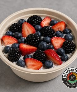 Jacked-Nutrition Chia Seed Pudding Bowl with Greek Yogurt, Chia Seeds & Fresh Mixed Berries